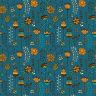 Seamless pattern in vector made of flowers and leaves N3
