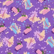 Colorful vector background of Tower Eiffel N2