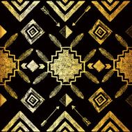 hand drawn tribal seamless pattern N6