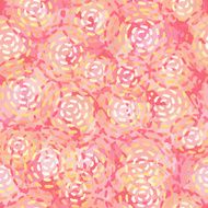 Endless round pink abstract flowers