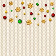 White knitted pattern with balls