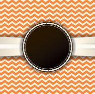 Vector Retro Chevron Pattern and Ribbon with Badge