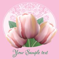 Greeting card with a bouquet of tulips N2
