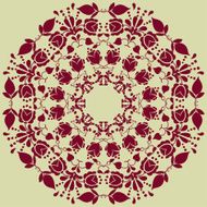 Abstract folk circle ornament