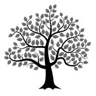Vector tree silhouette