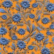Floral pattern with shadows