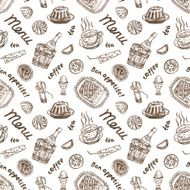 Food hand drawn seamless pattern N2