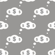 Dollar cloud seamless pattern