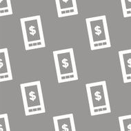 Dollar phone seamless pattern