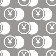 Yen coin seamless pattern