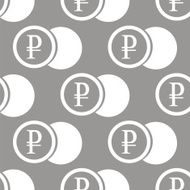 Rouble coin seamless pattern