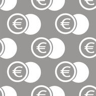 Euro coin seamless pattern