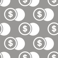 Dollar coin seamless pattern