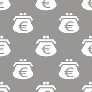 Euro purse seamless pattern