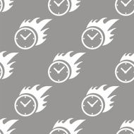Hot clock seamless pattern