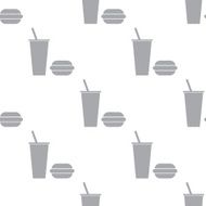 New Fast food seamless pattern