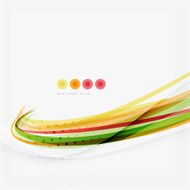 Orange and green wave line design nature eco concept N16