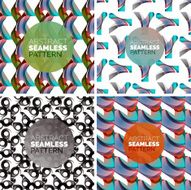 Vector set of colorful seamless geometric patterns Modern stylish abstract N12