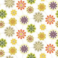 retro floral seamless pattern background