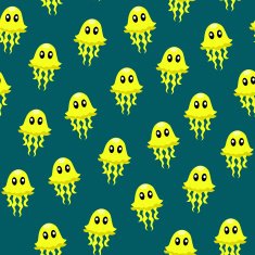 Pattern of yellow jellyfish