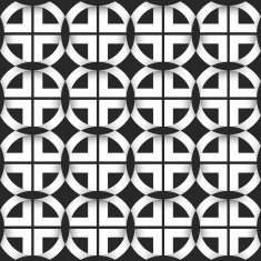 Seamless geometric pattern of black and white circles N2