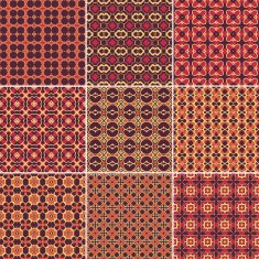 Set of 9 seamless geometric patterns N4