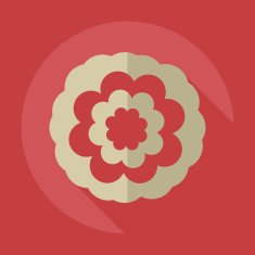 Flat modern design with shadow icon flower N17