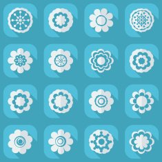 Flat modern design with shadow icon flower N20