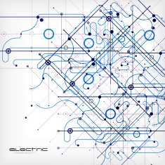 Circuit vector abstract background