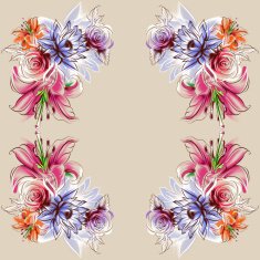 Flowers Roses lilies and camomile N27
