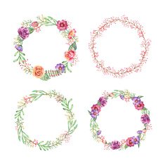 Watercolor wreaths free image download