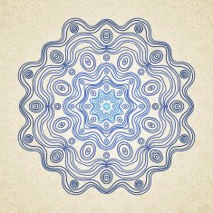 Ornamental round pattern in Eastern style N8