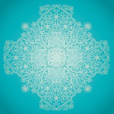 Ornamental round pattern in Eastern style N9