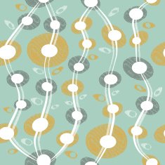 Seamless vintage circle scribble pattern