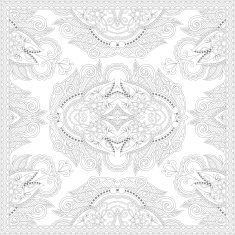unique coloring book square page for adults N4