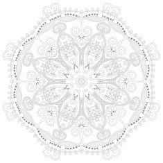 unique coloring book square page for adults N13