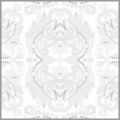 unique coloring book square page for adults N14