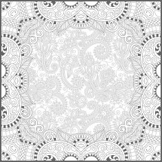 unique coloring book square page for adults N17