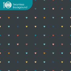 Seamless pattern with little hearts N2