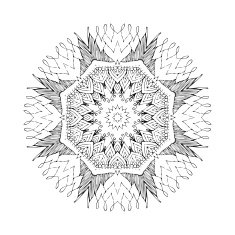 Mandala Round oriental pattern in indian style