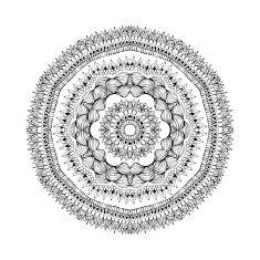 Mandala Round oriental pattern in indian style N2
