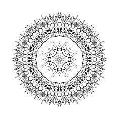 Mandala Round oriental pattern in indian style N3
