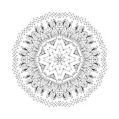 Mandala Round oriental pattern in indian style N4