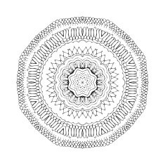 Mandala Round oriental pattern in indian style N5