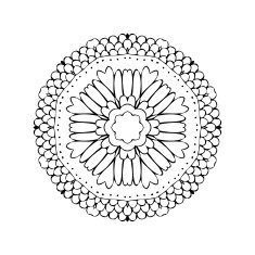 Mandala Round oriental pattern in indian style N6