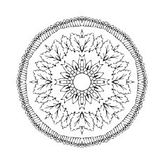Mandala Round oriental pattern in indian style N7