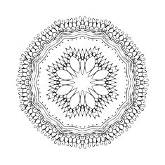 Mandala Round oriental pattern in indian style N9