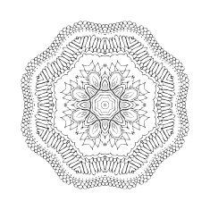 Mandala Round oriental pattern in indian style N10