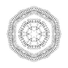 Mandala Round oriental pattern in indian style N11