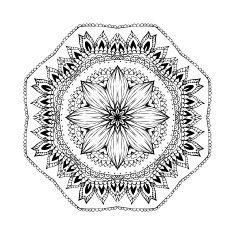 Mandala Round oriental pattern in indian style N12
